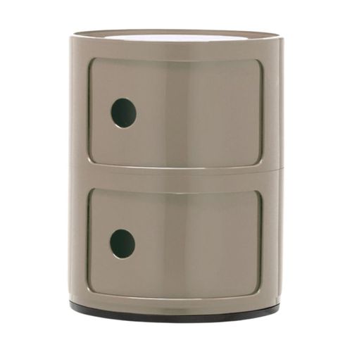 Table De Chevet Dove Grey 2 Tiroirs Componibili - Kartell
