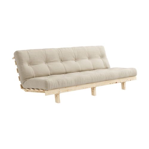 Canapé Convertible En Bois De Pin Et Matelas Beige 130x200cm Lean - Karup Design