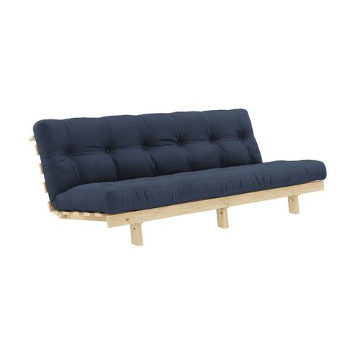 Canapé Convertible En Bois De Pin Et Matelas Bleu Marine 130x200cm Lean - Karup Desig