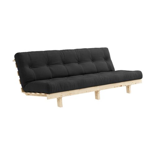 Canapé Convertible En Bois De Pin Et Matelas Gris Foncé 130x200cm Lean - Karup Design