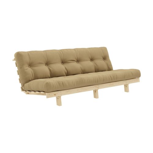 Canapé Convertible En Bois De Pin Et Matelas Blé Beige 130x200cm Lean - Karup Design