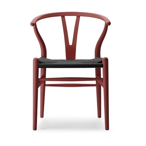 Chaise En Hêtre Soft Falu Et Assise Tissée Noire 76cm Ch24 - Carl Hansen & Søn
