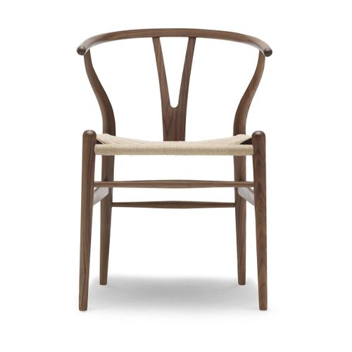 Chaise En Noyer Huilé Et Assise Tissée Naturelle 76cm Ch24 - Carl Hansen & Søn