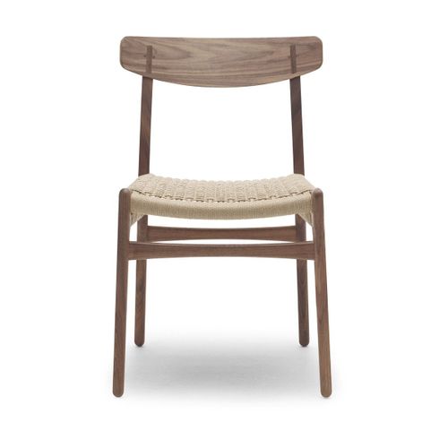 Chaise En Noyer Huilé Et Assise Tissée Naturelle 78,5cm Ch23 - Carl Hansen & Søn