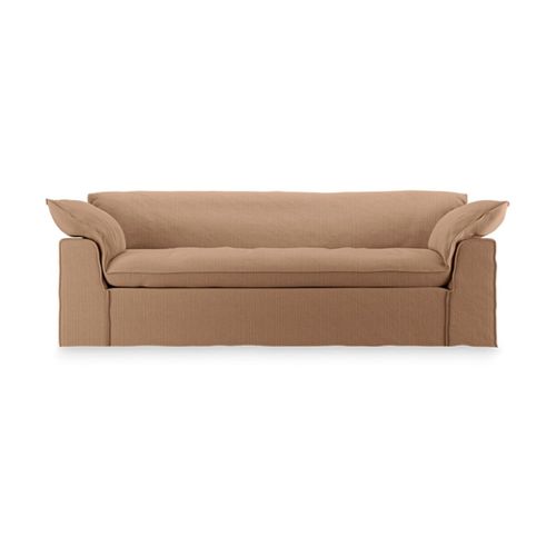Canapé En Velours Marron 244cm Nomade - Hkliving