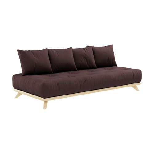 Canapé 2 Places En Pin Et Matelas Marron 200x90cm Senza - Karup Design