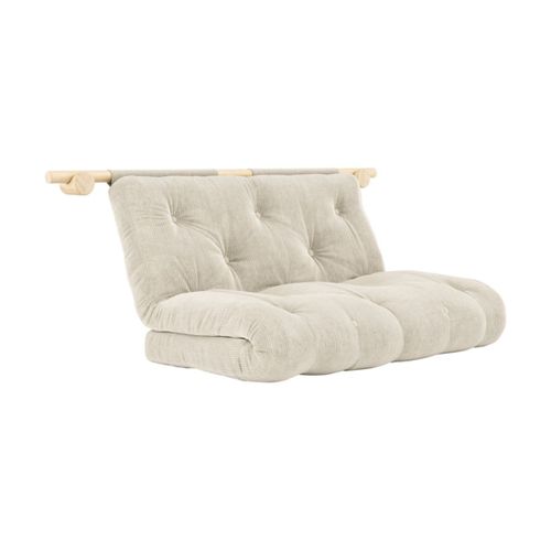 Canapé Convertible En Polyester Ivoire 135x200cm Hooked - Karup Design