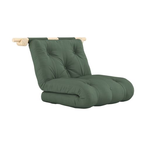 Fauteuil Convertible En Coton Vert Olive 75x200cm Hooked - Karup Design