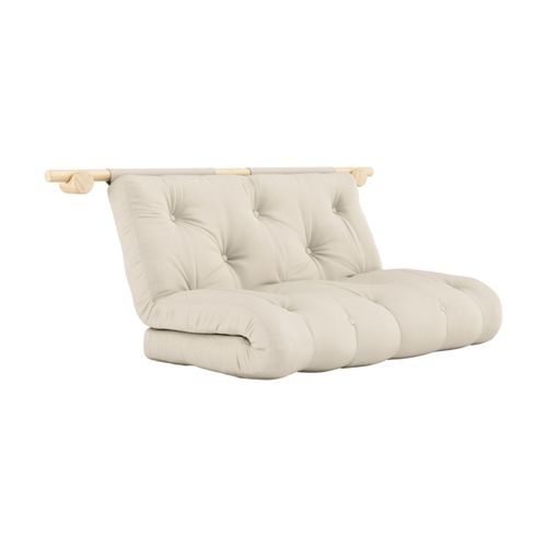 Canapé Convertible En Coton Beige 135x200cm Hooked - Karup Design