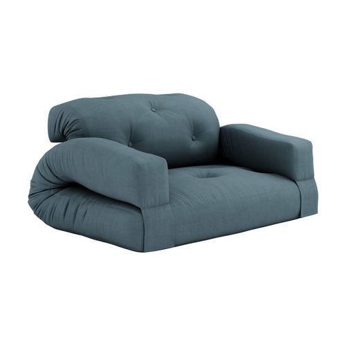 Canapé Convertible En Coton Bleu Pétrole 140x122x70cm Hippo - Karup Design