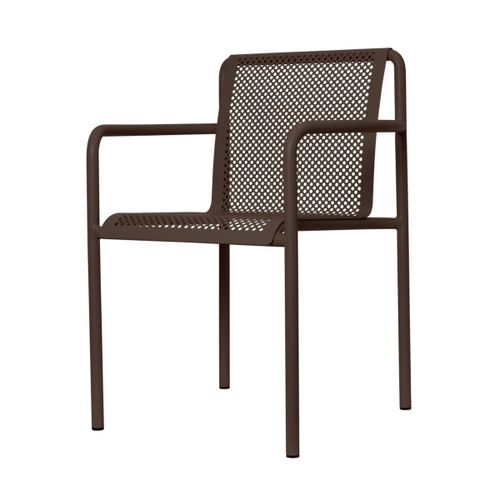 Chaise En Acier Marron Avec Accoudoirs 80x60cm Dapple - Ferm Living