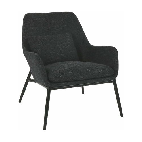 Grand Fauteuil Confort En Tissu Anthracite Hailey - Pomax