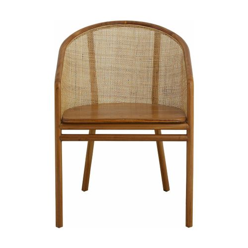 Chaise De Salle À Manger En Rotin Marron Clair Mosso - Nordal