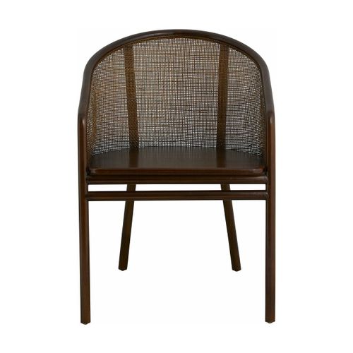Chaise De Salle À Manger En Rotin Marron Foncé Mosso - Nordal