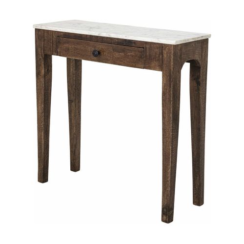 Table D'appoint En Bois Rustique Et Marbre Hauge - Bloomingville