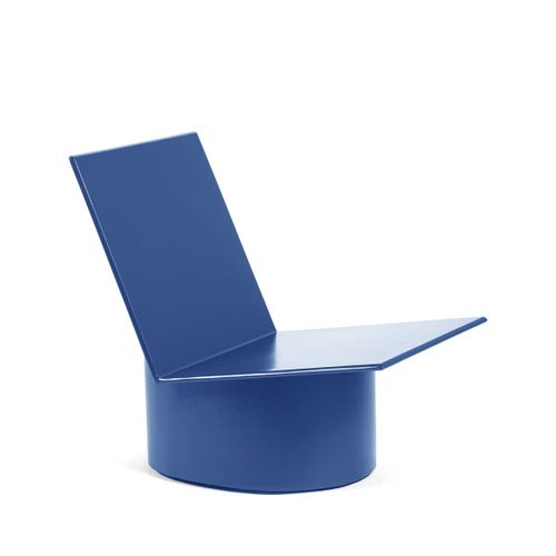 Chaise Basse En Acier Poudré Bleu 70x50cm Valérie - Serax