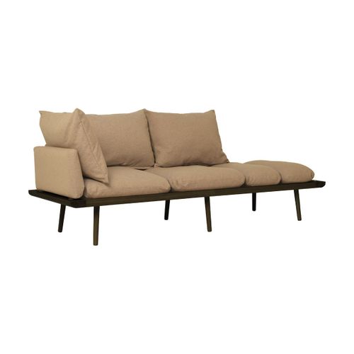 Canapé En Chêne Foncé Et Tissu Marron 231 Cm Lounge Around - Umage