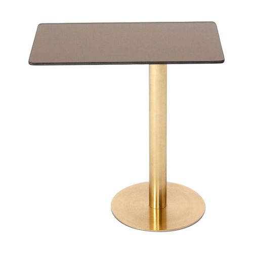 Table D'appoint Rectangle En Fer Plaqué Laiton Et En Verre Cuivré Flash - Tom Dixon