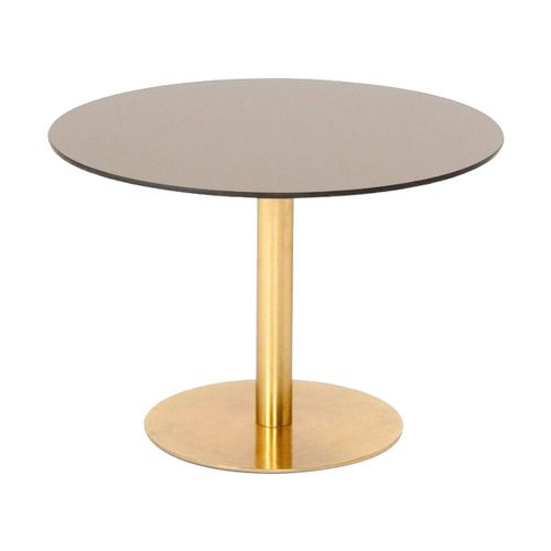 Table D'appoint Ronde En Fer Plaqué Laiton Et En Verre Cuivré Flash - Tom Dixon