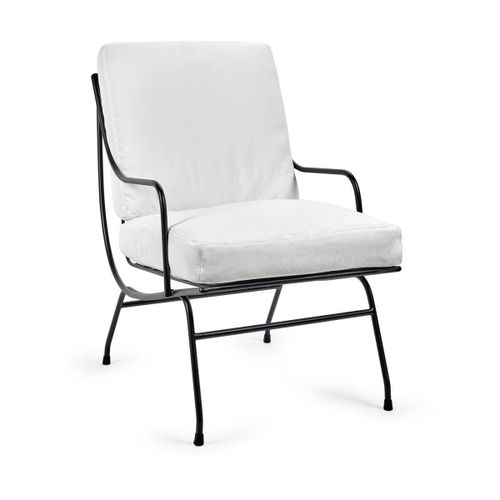 Fauteuil En Acier Noir Avec Coussin Stresa - Serax