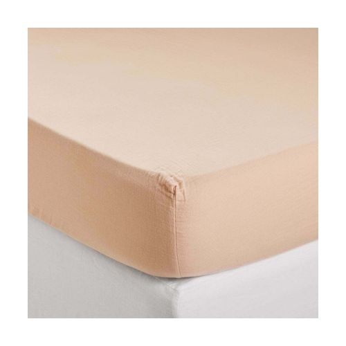 Drap Housse Rose Pêche 140 X 200 Cm Lou - Madura