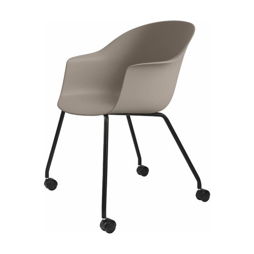 Chaise De Bureau Beige 4 Pieds À Roulettes Bat - Gubi
