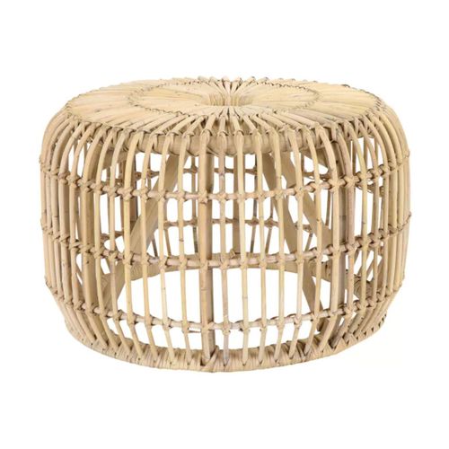 Table Basse Ronde En Rotin 60cm Kim - Pomax