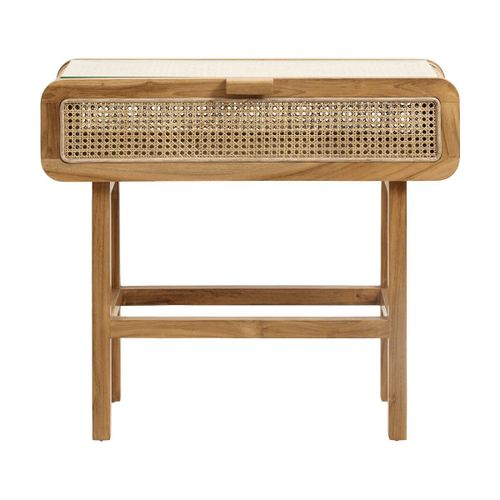 Console En Teck Et Cannage - Nordal