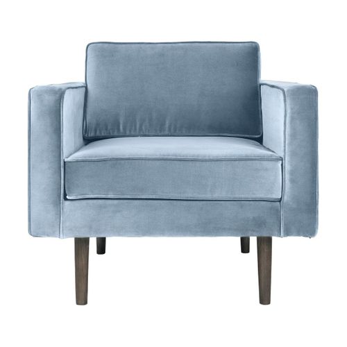 Fauteuil En Velours Bleu Pastel Wind - Broste Copenhagen