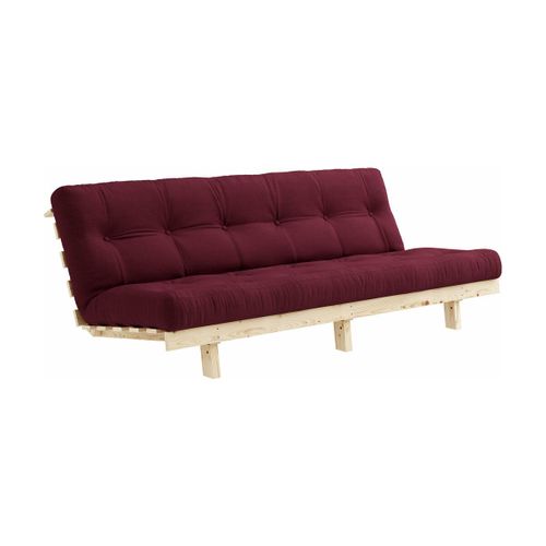 Canapé Convertible En Bois De Pin Et Matelas Bordeaux 100x190cm Lean - Karup Design