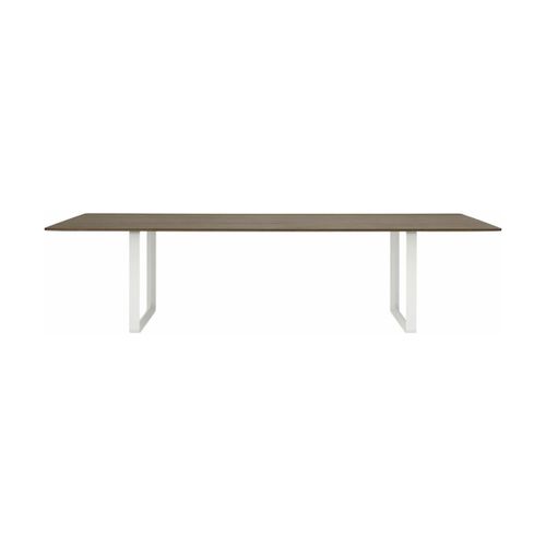 Table En Chêne Massif Fumé Et Aluminium Blanc 295 X 108 Cm 70/70 - Muuto