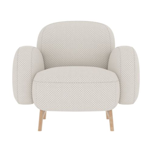 Fauteuil En Tissu Gris Perle Auguste - Hartô