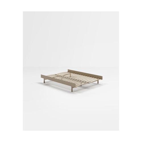Sommier Extensible En Acier Sable Avec Lattes 140cm - Moebe