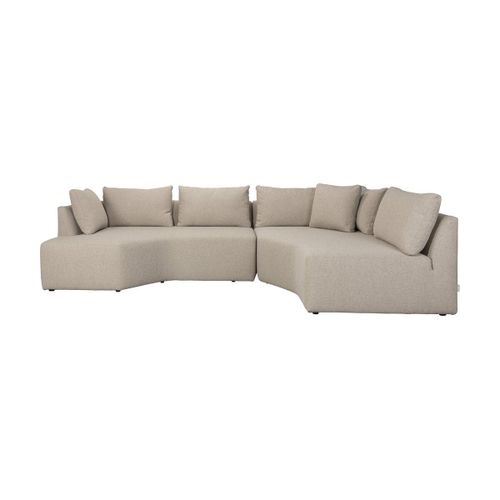 Canapé D'angle En Polyester Cappuccino 355cm Prosper - Zuiver