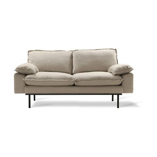 Canapé 2 Places Beige Retro - Hkliving