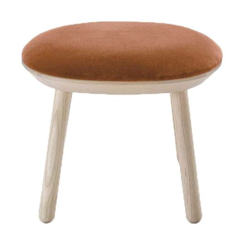 Tabouret En Velours Terracota Naïve - Emko