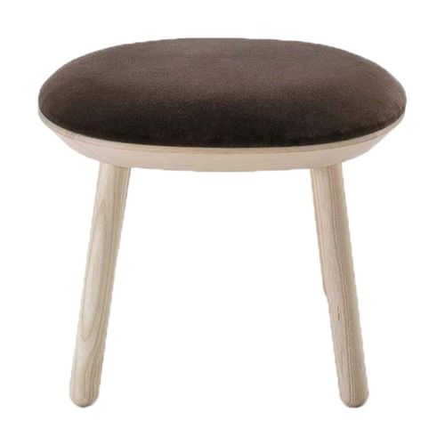 Tabouret En Velours Marron Naïve - Emko
