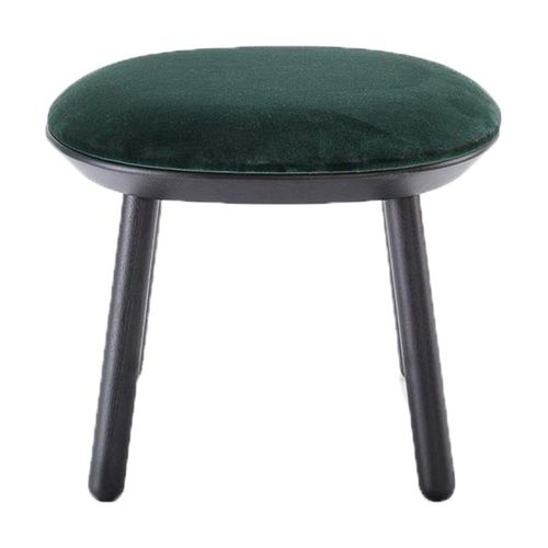 Tabouret En Velours Vert Naïve - Emko