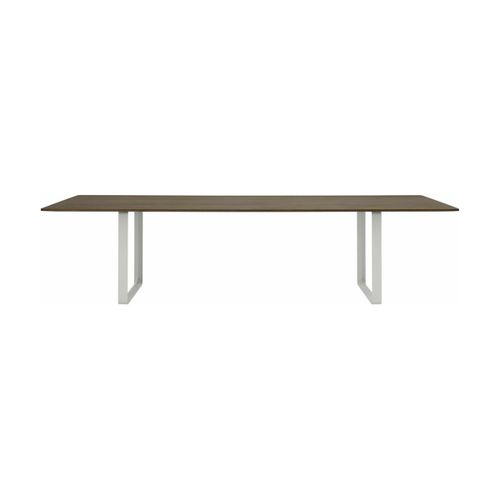Table En Chêne Massif Fumé Et Aluminium Gris 295 X 108 Cm 70/70 - Muuto