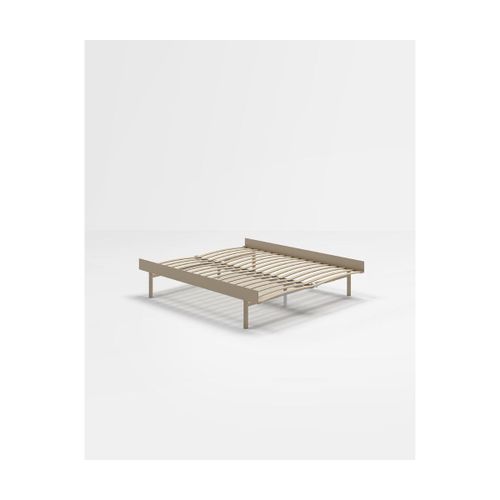 Sommier Extensible En Acier Sable Avec Lattes 160cm - Moebe