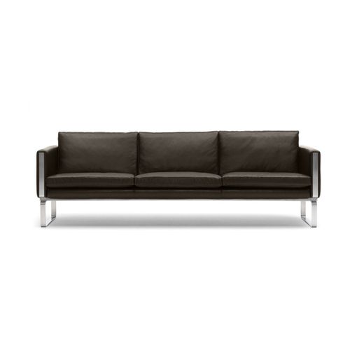 Canapé 3 Places En Cuir Thor 306 Et Pieds En Acier Inoxydable 219cm Ch103 - Carl Hans