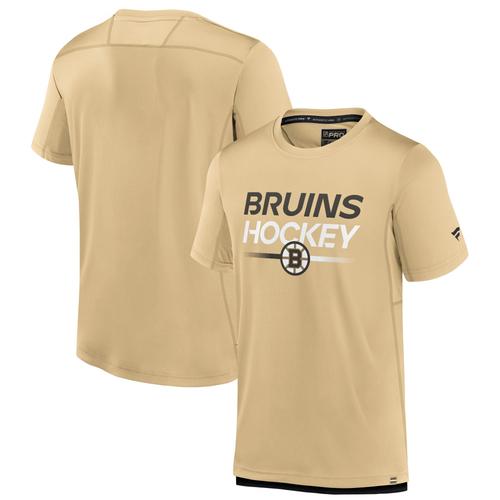 T-Shirt Authentique Pro Tech Doré Des Bruins De Boston De Marque Fanatics Pour Hommes
