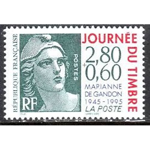 Journée Du Timbre : Cinquantenaire De La Marianne De Gandon Année 1995 N° 2933 Yvert Et Tellier Luxe