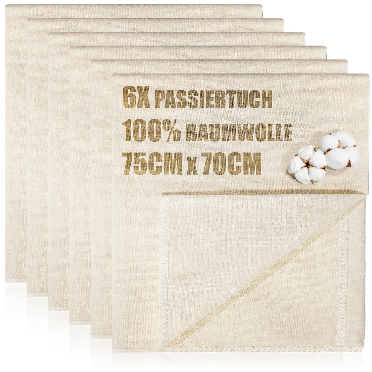 Eryi-® 6x Linge De Boulangerie, Torchon À Savon, À Passer, 100% Coton - Linge Tissé Pour La Préparation De La Pâte - Réutilisable, Résistant À La Déchirure En Forte Humidité - Fabrication Du Pain