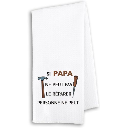 Eryi-Idee Cadeau Papa Anniversaire Noel, Idee Cadeau Pour Papa Père Pere Noel Anniversaire Cadeaux Fete Des Peres Original Torchon Cuisine Fêre Des Pères Noël Cadeaux Pere Meilleur Père Homme