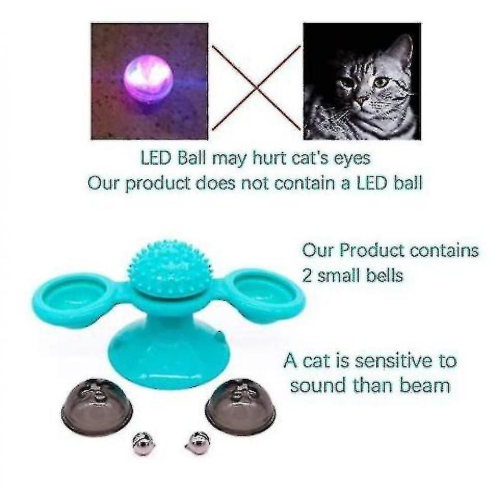 Jouet pour chat moulin  vent avec cloches, jouet interactif... - 2