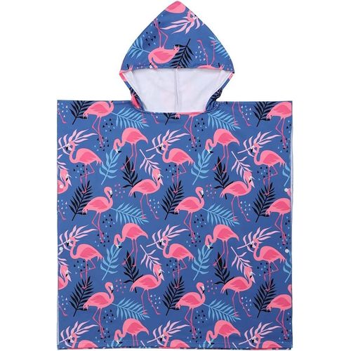 Eryi-Serviette De Bain Enfant, Cape Poncho De Plage Motifs Mignons Pour Fille Et Garçon, Sortie De Bain
