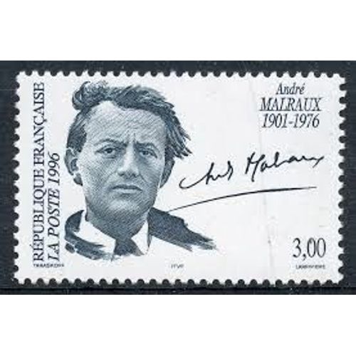 20ème Anniversaire De La Mort D' André Malraux Année 1996 N° 3038 Yvert Et Tellier Luxe