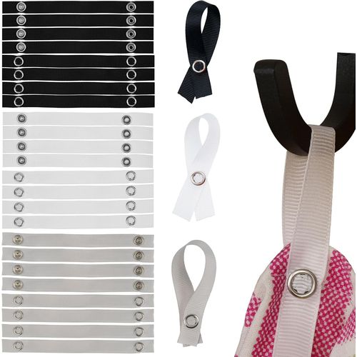 Eryi-Suspensions Sans Couture Pour Textiles, 24 Paquets, 150 X 12 Mm De Boucles, Set De Trois Couleurs, Fermeture Par Bouton-Pression, Languettes De Suspension Pour Torchon, Serviette, Chiffon, Tissu