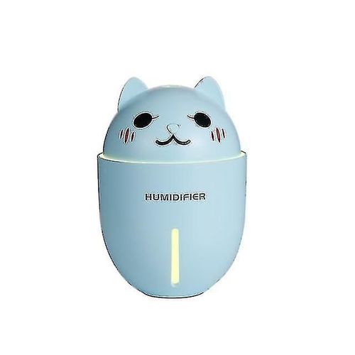 Humidificateur D'air Usb 3 En 1 De 320 Ml Avec Mini Ventilateur Usb À Lumière Led | Humidificateurs (Bleu)